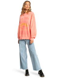 3 Ride In - Sweat oversize pour Femme Rose F3FL25BIF2 Billabong
