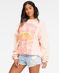 5 Ride In - Sweat oversize pour Femme Rose F3FL25BIF2 Billabong