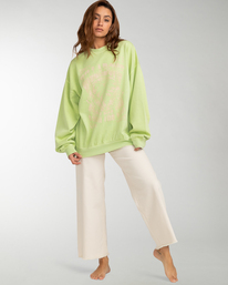 1 Ride In - Sweat oversize pour Femme Vert F3FL25BIF2 Billabong