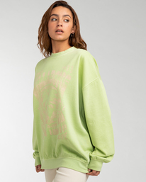 3 Ride In - Sweat oversize pour Femme Vert F3FL25BIF2 Billabong