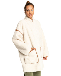 1 Snowy Day 2022 - Abrigo de lana sintética para Mujer Blanco F3JK20BIF2 Billabong