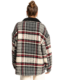3 Lucky Girl 2022 - Chaqueta a cuadros oversize para Mujer Negro F3JK26BIF2 Billabong
