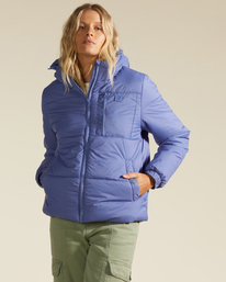 1 Transport - Steppjacke mit Kapuze für Frauen Blau F3JK33BIF2 Billabong