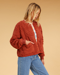 1 Salty Blonde Cozy Shore - Veste bomber pour Femme Marron F3JK40BIF2 Billabong