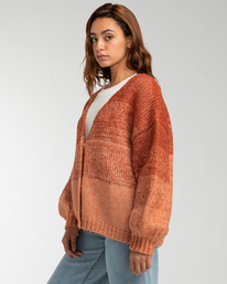 3 Cool Breeze - Cárdigan crop de punto para Mujer Rojo F3JP09BIF2 Billabong