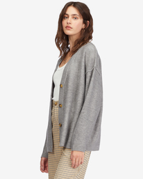 3 At Ease - Gebreid vest voor Dames Gray F3JP20BIF2 Billabong