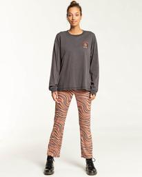 2 Tiger Night - Camiseta de Manga Larga para Mujer Negro F3LS17BIF2 Billabong