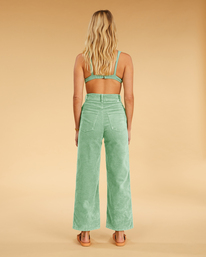 3 Salty Blonde Chill Out - Pantalón de Pana para Mujer Verde F3PT08BIF2 Billabong