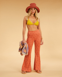 1 Salty Blonde Flared Flowers - Pantalon évasé pour Femme  F3PV14BIF2 Billabong