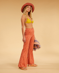 2 Salty Blonde Flared Flowers - Pantalon évasé pour Femme  F3PV14BIF2 Billabong