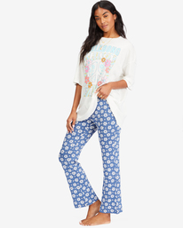 1 Going High - Pantalon en maille évasé pour Femme Bleu F3PV22BIF2 Billabong
