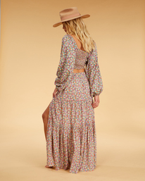 3 Salty Blonde Free Love Skirt - Falda Larga para Mujer Marron F3SK01BIF2 Billabong