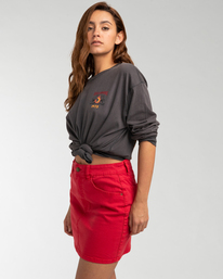 1 According To - Falda vaquera para Mujer Rojo F3SK20BIF2 Billabong