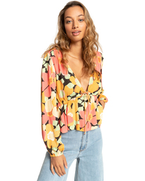 1 Time Goes By - Crop top manches longues pour Femme Marron F3TP01BIF2 Billabong