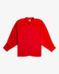 6 Isabel - Chemise manches longues en jacquard pour Femme Rouge F3TP07BIF2 Billabong