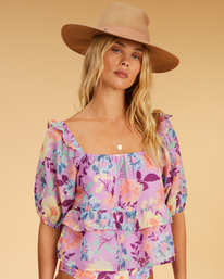 4 Salty Blonde Sweetest Ever 2022 - Kurzes Top für Frauen Violett F3TP12BIF2 Billabong