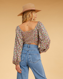3 Salty Blonde Free Love Top - Crop top pour Femme Marron F3TP13BIF2 Billabong