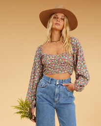 1 Salty Blonde Free Love Top - Crop top pour Femme Marron F3TP13BIF2 Billabong