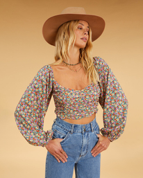 4 Salty Blonde Free Love Top - Crop top pour Femme Marron F3TP13BIF2 Billabong