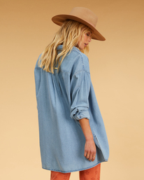 2 In The Tide - Denim Overhemd met Lange Mouwen voor Dames Yellow F3TP15BIF2 Billabong