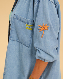 4 In The Tide - Denim Overhemd met Lange Mouwen voor Dames Yellow F3TP15BIF2 Billabong