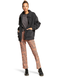 3 My Cozy - Polar de sherpa con cremallera para Mujer Negro F3WA05BIF2 Billabong