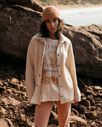 1 Story Teller - Sherpa fleecejack voor Dames  F3WA07BIF2 Billabong