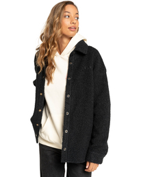 0 Story Teller - Jacke aus Sherpa- Fleece für Frauen Schwarz F3WA07BIF2 Billabong
