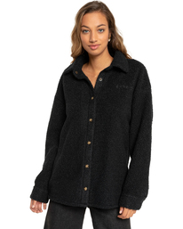 3 Story Teller - Jacke aus Sherpa- Fleece für Frauen Schwarz F3WA07BIF2 Billabong