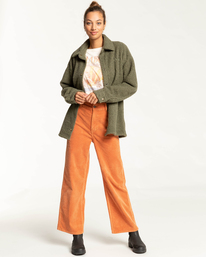 2 Story Teller - Chaqueta polar de sherpa para Mujer Marron F3WA07BIF2 Billabong
