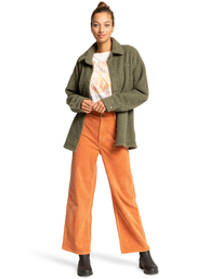 3 Story Teller - Chaqueta polar de sherpa para Mujer Marron F3WA07BIF2 Billabong