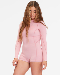 1 2mm Spring Fever - Long Sleeve Springsuit for Women Pink F42F13BIF2 Billabong