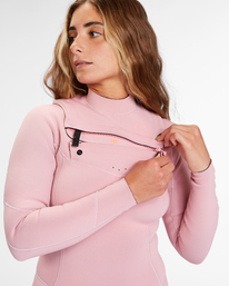 3 4/3mm Salty Dayz - Chest-Zip-Neoprenanzug für Frauen Rosa F44F10BIF2 Billabong