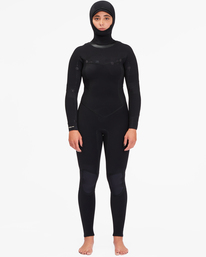 5 4/3mm Salty Dayz 2022 - Combinaison de surf à capuche avec zip poitrine pour Femme Noir F44F11BIF2 Billabong