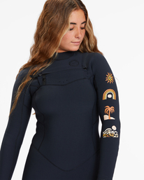 5 4/3mm Salty Dayz Natural - Chest-Zip-Neoprenanzug für Frauen Schwarz F44F20BIF2 Billabong