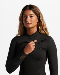 3 4/3mm Synergy 2022 - Chest Zip Wetsuit for Women Black F44F34BIF2 Billabong