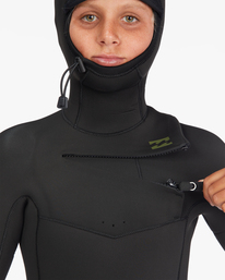 5 5/4mm Absolute - Hooded Chest Zip Wetsuit for Boys 8 - 14 Brown F45B36BIF2 Billabong
