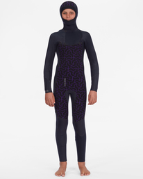 1 5/4mm Absolute - Hooded Chest Zip Wetsuit for Boys 8 - 14 Brown F45B36BIF2 Billabong