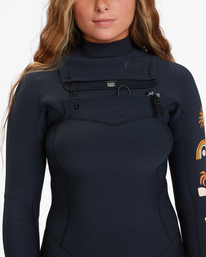 4 5/4mm Salty Dayz Natural - Chest-Zip-Neoprenanzug für Frauen Schwarz F45F20BIF2 Billabong