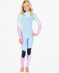 billabong, 5/4mm Synergy - Haut en néoprène back zip pour Fille, ICEBERG (2574) 5/4mm Synergy - Back Zip Wetsuit for Girls 8 - 14 F45G42BIF2