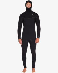 11 5/4mm Furnace - Hooded Chest Zip Wetsuit for Men Black F45M02BIF2 Billabong
