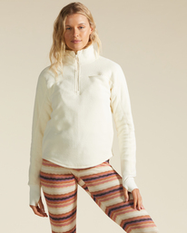 0 On The Slopes - Polar con media cremallera para Mujer Beige F6SF02BIF2 Billabong