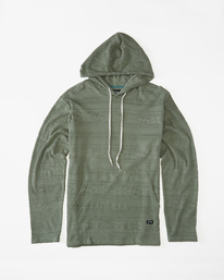 6 Flecker Jacquard Pullover Hoodie Green ABYFT00223 Billabong