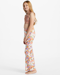 1 Tell Me Elastic Waist Flared Pants Pink G301PBTE Billabong