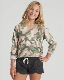 billabong, Girls' Camp Day Sweatshirt, ARMY CAMO (acm) CAMP DAY G6043BCA