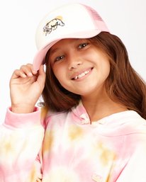 0 Girls' Pitstop Jr Trucker Hat Pink GAHTHPIT Billabong