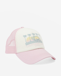 3 Girls' Pitstop Jr Trucker Hat Pink GAHTHPIT Billabong