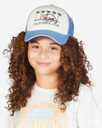 0 Girls' Pitstop Jr Trucker Hat Blue GAHTHPIT Billabong