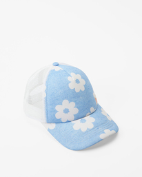 4 Girls' Shenanigans Trucker Hat Blue GAHWQBSH Billabong
