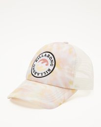 3 Girls' Shenanigans Trucker Hat White GAHWQBSH Billabong